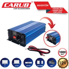 Temiz Pazar Carub 1000W Invertör 12V 220V Çevirici Yükseltici USB Çıkışlı Araç Oto Power Inverter