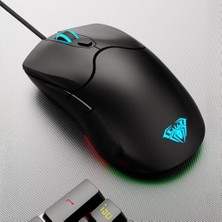 Peri Store Aula S13 1200/1800 / 2400 / 3600DPI Ayarlanabilir Rgb Optik Kablolu Oyuncu Gaming Mouse