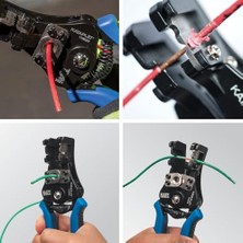 Peri Store 11063W Tel Kesici/tel Soyucu, Ağır Hizmet Tipi Otomatik Tel Soyma Aleti, 8-20 Awg Katı ve 10-22 Awg Örgülü Elektrik Kablosu Için