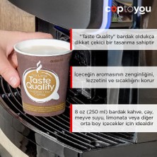 Peri Store 75 Adet Tek Kullanımlık Karton Bardak, Kağıt Dondurma Bardakları, Kahve Bardakları, Çay, Sıcak ve Soğuk Içecekler, Parti Bardakları, "taste " 8 Oz (250 Ml)