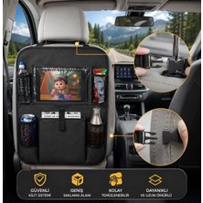 Pixue Tüm Araçlar Için 6 Bölmeli Tablet Tutuculu Koltuk Arkası Organizer Tokalı Kemer Kilitli 50X70 cm