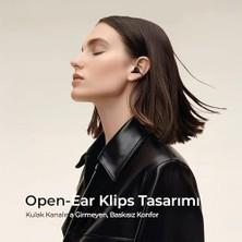 Peri Store Soundpeats Air Clip Open-Ear Enc Ows Bluetooth 5.4 Kablosuz Kulaklık Siyah