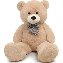 Peri Store Peluş 120 cm Papyonlu Sevimli Ayı - Sevgiliye Özel Hediye Boz