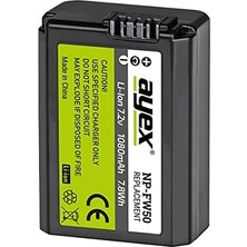 Peri Store NP-FW50 Batarya, A7, A7 Iı, A7R, A7R Iı, A7S, A6500, A6300, RX10 Ile Uyumlu