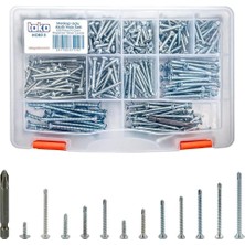Peri Store Hobi-3 Matkap Uçlu Akıllı Vida Seti 435 Parça 14 Çeşit Organizer Takım Çantalı
