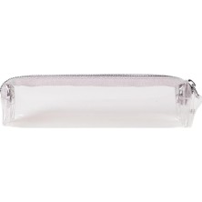 Peri Store Bback Transparan Renkli Fermuarlı Kalem Kutusu 19X4X5.5 cm Gray