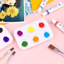 Peri Store Plastik Boya Tepsisi Paletleri, 20 Adet Beyaz Boya Paleti, Kolay Temizlenebilir ve Saklanabilir Suluboya Partisi Malzemeleri, Boyama Partileri Için, Dıy El Sanatları ve Resim Çalışmaları