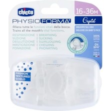 Peri Store Chicco Physioforma Crystal, Emzik, 16-36 Aylık, 2'li, Şeffaf/beyaz