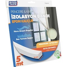 Peri Store Epdm Kauçuk Pencere Kapi Izolasyon Bandi, 5mm x 15MM x 5mt Boyut, Beyaz