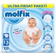 Peri Store Molfix 3D Midi Ultra Fırsat Paketi, 108 Adet