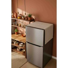 MiniStand Bohem Tarz Pamuklu Ham Bez Buzdolabı Örtüsü Çok Amaçlı Mutfak Tekstili 65X120 cm