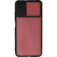 Prativas Redmi 9t Kılıf Palm Buzlu Kamera Sürgülü Silikon - Siyah