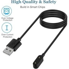 Peri Store - Fit 2/3/4/4 Pro Band 9 8 7 6 ile Uyumlu Akıllı Saat USB Şarj Kablosu - Beyaz 1