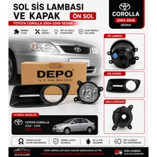 Depo Toyota Corolla 2004-2006 Sol Sis Lambası ve Kapak (Sedan Uyumlu)