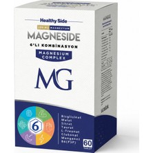 Healthy Side Magneside Magnezyum Kompleks ve Vitamin B6 (P5P) Içeren 6'lı Form 60 Tablet