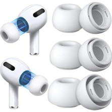 Peri Store Airpods Pro & Airpods Pro 2. Nesil Için 3 Çift Yedek Kulak Uçları, Gürültü Azaltma Delikli Silikon Kulak Ucu Ağrısı Yok, Kaymaz Yumuşak Kulak Uçları Pro/pro 2 ile Uyumlu (Boyutlar