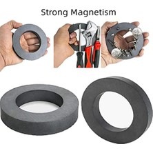 Peri Store Ferrit - Halka Seramik Siyah Kömür Mıknatıs Ø70X32X10 mm (1 Adet)