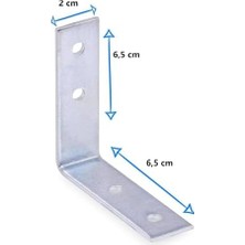Peri Store Mobilya, Dolap Yatak Duvara Sabitleme Bağlantı Aparatı L Demiri Gönye 2cmx6,5 Cmx6,5cm(4 Adet)