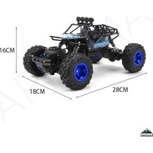 Peri Store Oyuncak 2.4ghz Uzaktan Kumandalı Full Fonksiyon Şarjlı 4x4 Arazi Aracı Rc Rock Crawler (Mavi)