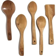 Peri Store Ahşap Kaşık Kepçe Seti 5 Li