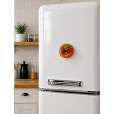 Haki Store Çilekli Tart Magnet Gerçek Görünümlü Yumuşak Dekoratif Buzdolabı Magneti ve Masa Aksesuarıtekli