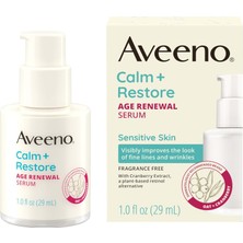 Peri Store Calm + Restore Age Renewal Kırışıklık Karşıtı Yüz Serumu, Besleyici Yulaf ve Kızılcık Özlü Yaşlanma Karşıtı Serum, Ince Çizgilerin Görünümünü Görünür Şekilde Iyileştirir, Kokusuz, 1,0 Fl. Oz