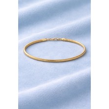 Sylvera Shop Snake Zincir Çelik Bileklik - Şık Minimal Tasarım (Gold Renk)