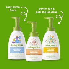 Peri Store Babyganics Bebek Şampuanı+ Vücut Yıkama Pompası Şişesi, Papatya Mine Çiçeği, 16OZ