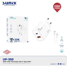 E-Kervan Sunix 35W Akıllı Şarj Ve Gan Teknolojisi Type-C Girişli Tüm Cihazlar Samsung İphone Serisi Orjinal CE Lisanslı Şarj Cihazı Yeni Nesil Son Teknoloji