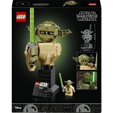 Peri Store : Klonların Saldırısı Yoda Büstü 75438 - Yetişkinler Için Işın Kılıçlı Yoda Minifigürü ile Isim Levhalı Stant Içeren Dekoratif Koleksiyonluk Model Yapım Seti, Hediye Fikri (399 Parça)