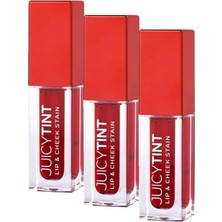 Peri Store Tint Lip & Cheek Stain No: 01 Peach Sorbe - Dudak ve Yanak Renklendirici (3 Paketi)