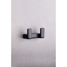 Peri Store Flat Ikili Askılık Uyumlu Siyah Renk 43X37X80 mm