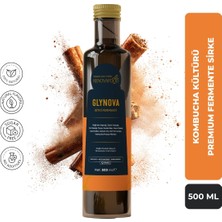 RENOVAFOOD Glynova %100 Doğal Fermente Sirke Tarçın ve Dut Yaprağı ile Şekersiz Tatlı Dengesi 500 mL