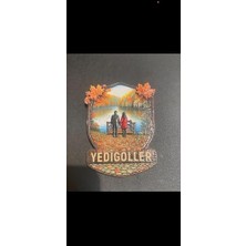 Peri Store Yedigöller Polyester Mıknatıs, Bolu Temalı Dekoratif Magnet, Sonbahar Manzaralı Hediyelik Eşya