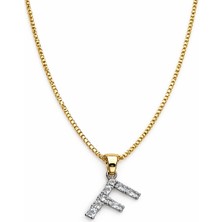 Felix Accessories Luna Harf Kolye - F Harf