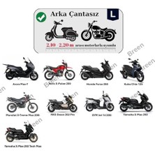 Assess Store Neon Fitilli Motosiklet Brandası, Neon Fitilli Motor Örtüsü. Arka Çanta ve Kilit Uyumsuz. (Siyah, L)