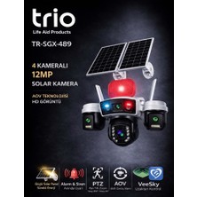 Trio Trıo TR-SGX489 4 Lens Aov 4g-Lte Ptz 5V 2A Solar Kamera