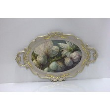 Peri Store Hürrem Lüx Sunum Tepsisi | Saray Bahçesi - Dekoratif Servis Tepsisi | 48X28 cm