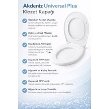 Peri Store Akdeniz Klozet Kapağı – Her Modelle Uyumlu, Kaydırmaz Alt Kapaklı, Kolay Montajlı, Kolay Temizlenebilir, Dayanıklı Yapı, 5 Yıl Garantili