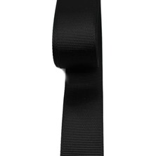 Peri Store - Siyah Grogren Kurdele 1 cm 10 Metre