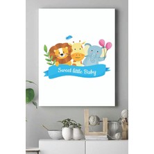 Peri Store (PSTER15245) Sevimli Hayvanlar Çocuk Odası Kanvas Tablo 50 x 70