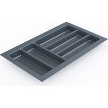 Peri Store Mutfak Çekmece Içi Kaşıklık 29CM x 48CM (Yanlar ve Boydan 4cm Kesilebilir) Gri