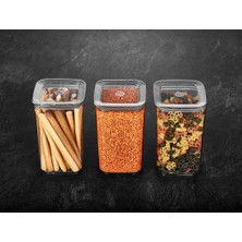 Peri Store Kare Saklama Kabı, 3X1200 ml