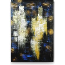 Peri Store Sarı ve Lacivert Tablo - 40X60CM