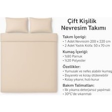 Peri Store Ezgi Çift Kişilik Desenli Nevresim + 2 Adet Kapaklı Yastık Kılıfı, Ciftnt