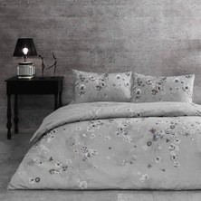Peri Store Taç Düz Pamuk Nevresim Takımı, Gri, Çift Kişilik