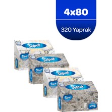 Selpak Kutulu El ve Yüz Havlusu Mermer Desen 4*80 Yaprak 320 Adet Süper Emici Pratik Kullanım
