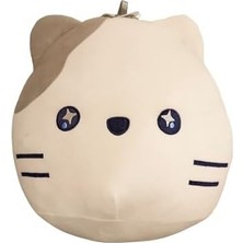 Peri Store Kedi Tombul Yastık 35 cm Gri