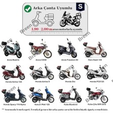 Assess Store Neon Fitilli Motosiklet Brandası, Neon Fitilli Motor Örtüsü. Arka Çanta Uyumlu, Kilit Uyumsuz. (Siyah, S)