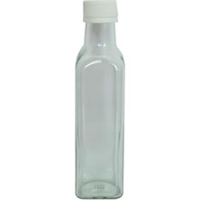 Peri Store Lokmanavm Boş Kilitli Kapaklı Cam Şişe Şeffaf Renkli 250 cc
